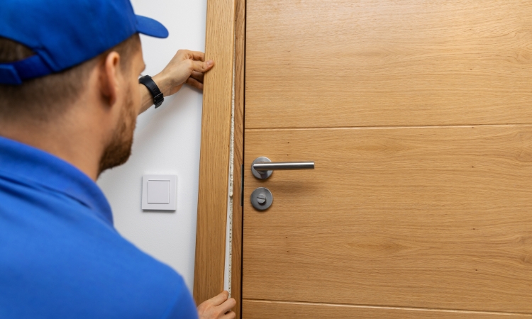 wooden door installation