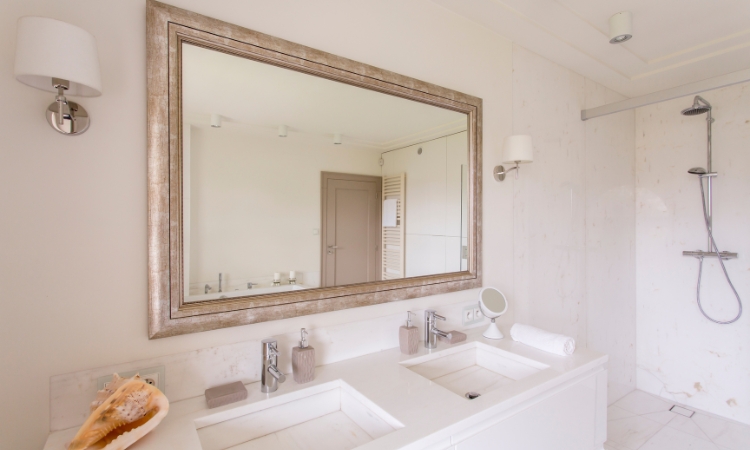 Install a Mirror in bathroom