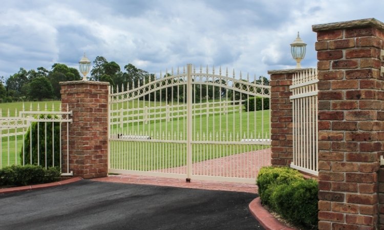 Install a wrought iron gate